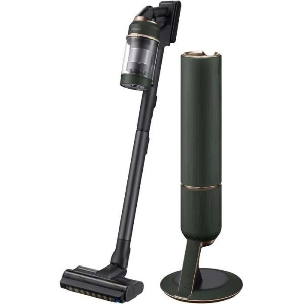 Samsung Bespoke Jet Plus VS20B95B43N Cordless Stick Vacuum Cleaner with Cleaning Station – 210 AW Power – 2 Batteries