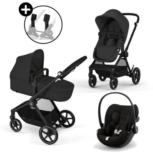 CYBEX EOS PLUS + Cloud G Trio Stroller: Combinable stroller + adjustable infant car seat (from birth) + carrycot that converts into a seat