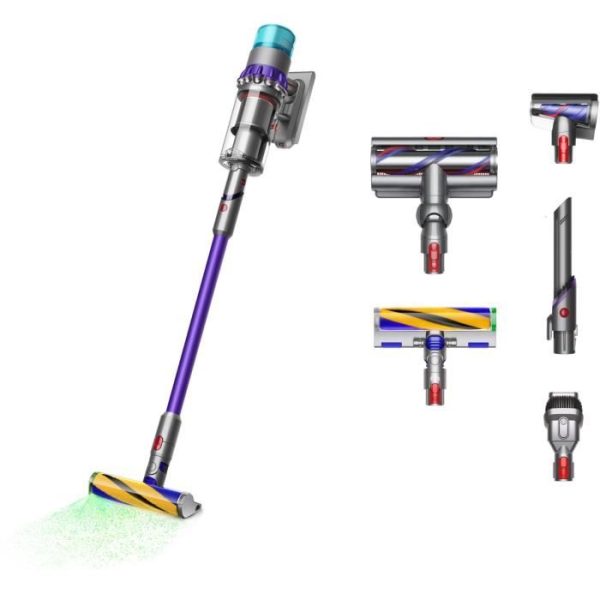 DYSON Gen5 Detect Absolute – Akku-Staubsauger – 262 AW Saugleistung – HEPA-Filter fängt 99,9 % der Partikel auf – 70 Minuten Laufzeit