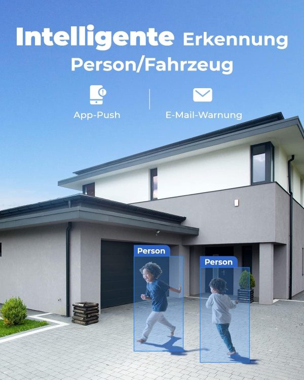 Reolink 8-Kanal 4K-Überwachungskamera-Set für den Außenbereich, bestehend aus 4 x 8 MP PoE-IP-Kameras, 2 TB Festplatte, NVR, für 24/7-Videoaufzeichnung im Innen- und Außenbereich, Personen- und Fahrzeugerkennung, IP66, RLK8-800B4-A – Image 2