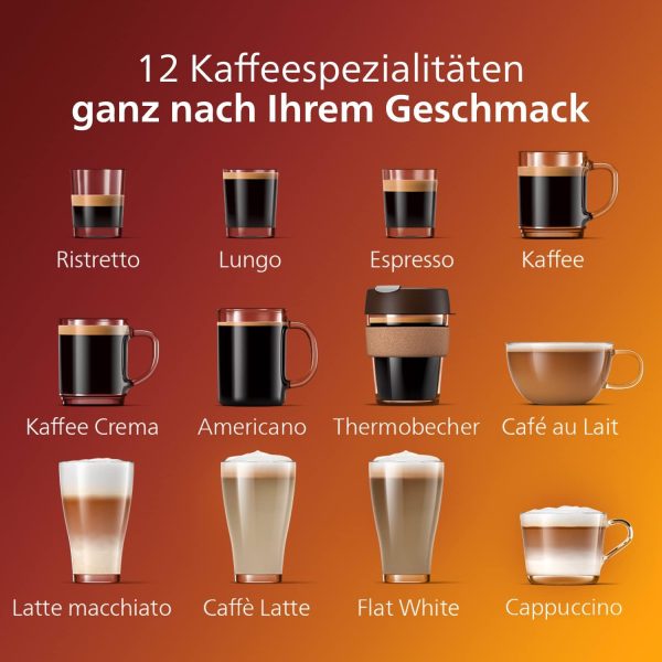 Philips Series 5400 Kaffeevollautomat – LatteGo Milchsystem, 12 Kaffeespezialitäten, Intuitives TFT Display, Mit der ExtraShot Funktion, 4 Benutzerprofile, Schwarz – Image 6