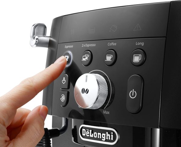 De’Longhi Magnifica S Smart ECAM 230.13.B Kaffeevollautomat mit Milchaufschäumdüse für Cappuccino, Espresso-, Kaffee- und Long Coffee Direktwahltasten und Drehregler, 2-Tassen-Funktion, Schwarz – Image 3