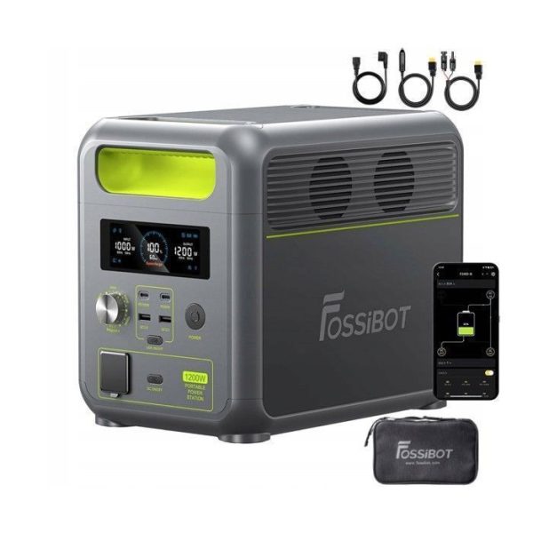 FOSSiBOT F1200 Portable Power Station 1024Wh, 2000W Solar Generator Outdoor Power Station for Travel, Camping and RVs