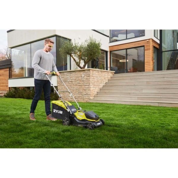 RYOBI – 18V ONE+ Hand Lawn Mower – Brushless – 37 cm Cutting Diameter – Collection and Mulching Function + 5.0 Ah Battery & Charger – Image 2