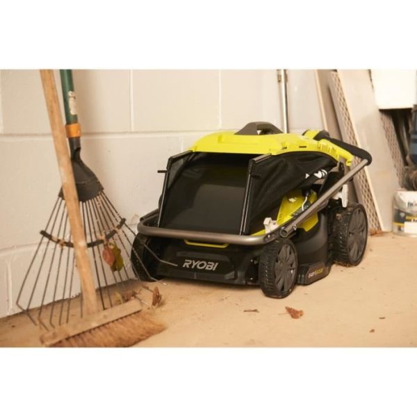 RYOBI – 18V ONE+ Hand Lawn Mower – Brushless – 37 cm Cutting Diameter – Collection and Mulching Function + 5.0 Ah Battery & Charger – Image 5