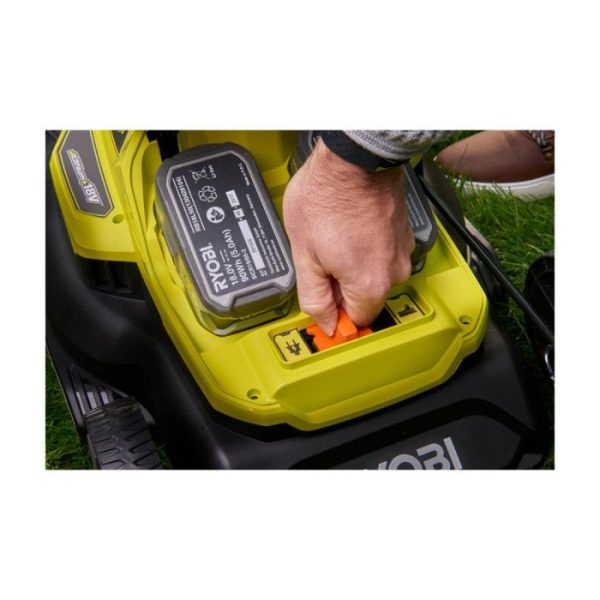 RYOBI – 36V Hybrid Lawn Mower (powered by 2 ONE+™ batteries) – 37 cm cutting width + 2 x 5 Ah batteries & charger – RY18LMH37A-250 – Image 4