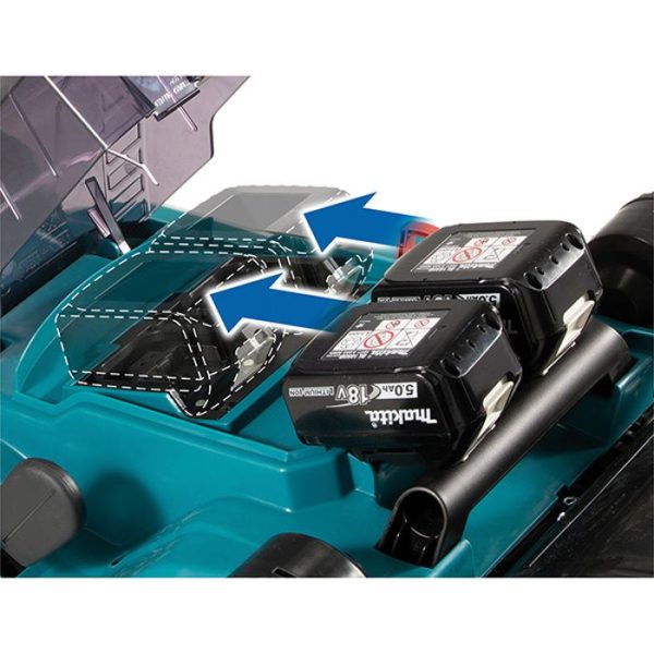 36V (2x18V) 38cm Rasenmäher + 2 x 4Ah Akkus + Doppelladegerät im Karton – MAKITA – DLM382CM2 – Image 2