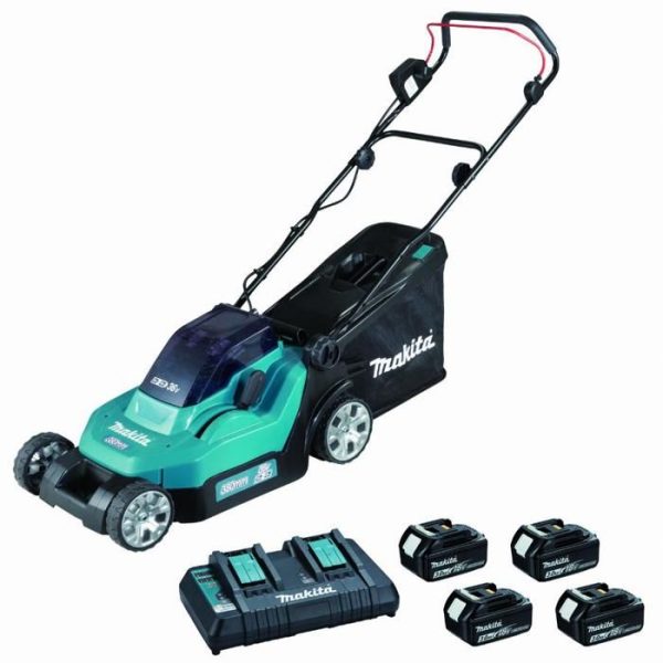 MAKITA DLM382PF4 38cm Rasenmäher 2x18V (4 x 3,0 Ah)