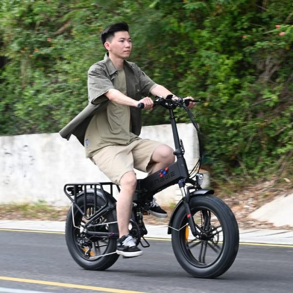 ENGWE ENGINE X – 20″ Faltbares Elektrofahrrad – Herausnehmbarer 48V 13Ah Akku – 120 km Reichweite – Fatbike/Mountainbike, Rot – Image 5